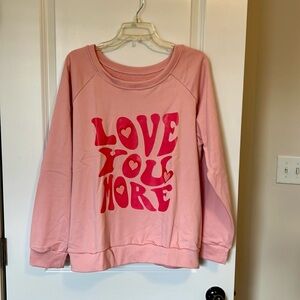 NWOT Pink Graphic Sweatshirt